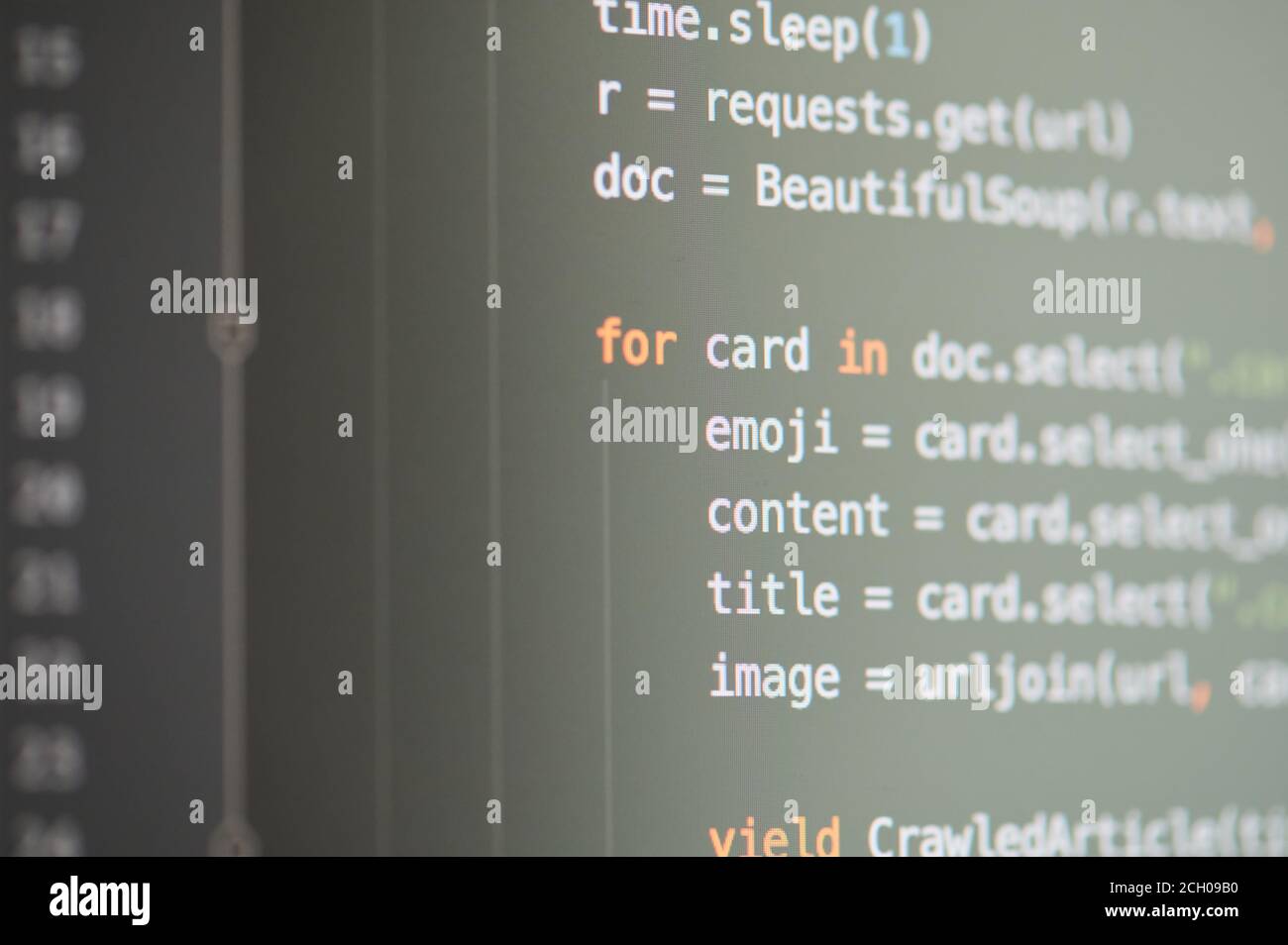New york, Etats-Unis - 13 septembre 2020 : code de programme en plate-forme Python 3 sur écran d'ordinateur vue rapprochée Banque D'Images