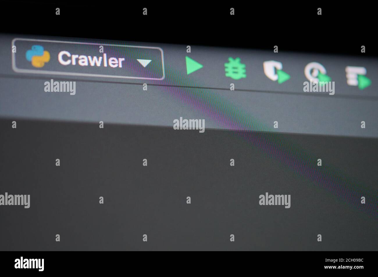 New york, Etats-Unis - 13 septembre 2020 : menu de débogage de la plate-forme Python 3 sur écran d'ordinateur vue rapprochée Banque D'Images