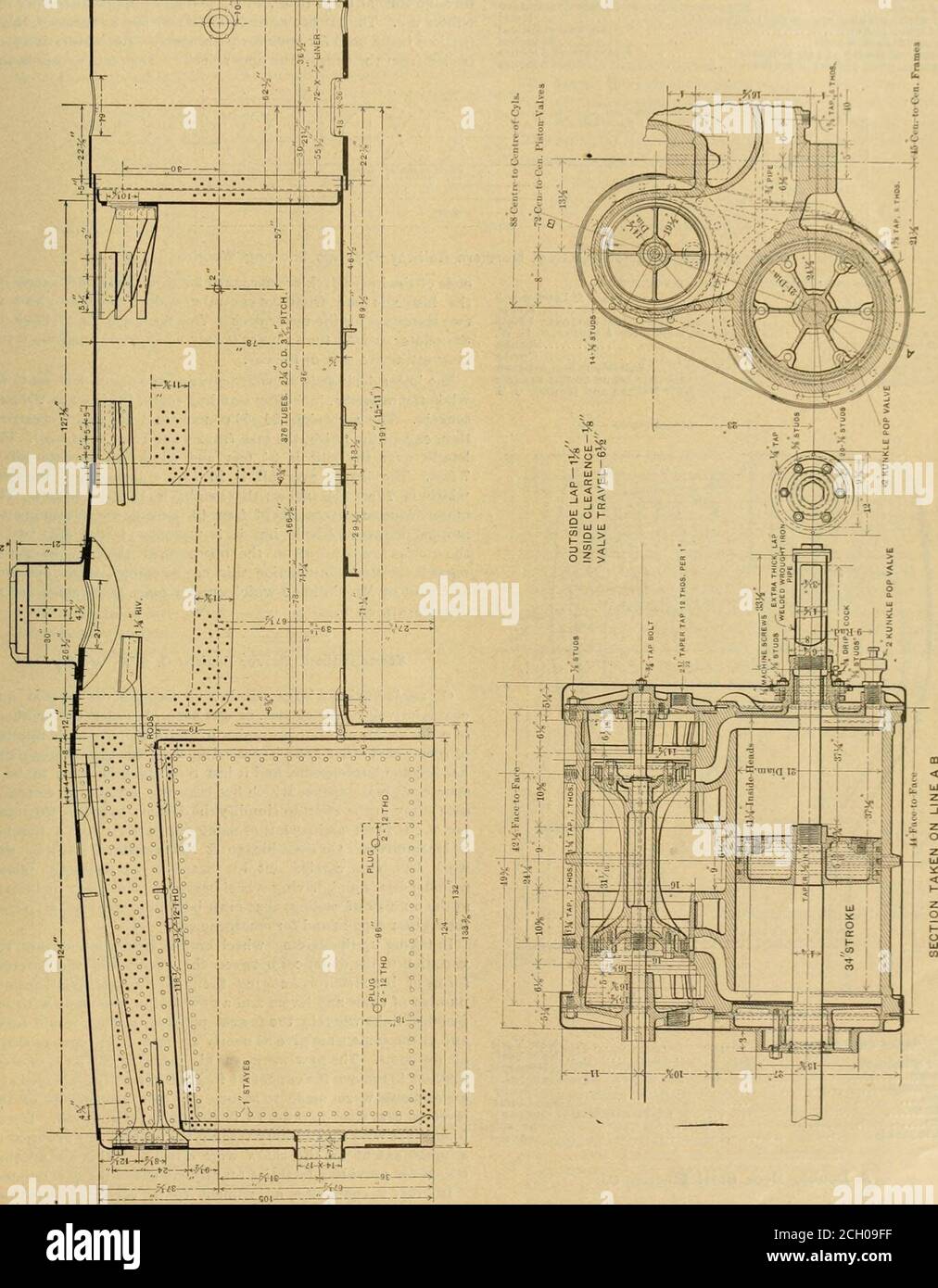. Ingénieur américain et journal ferroviaire . Janvier 1898. ET CHEMIN DE FER JOURNAL. 3 -1 - . ; .t:—T f r. CO oe BJ o r -I>-o z-<  i & lt;K Z ui oeo z & lt; uoeO »-osoo liJ X 1115 INGÉNIEUR AMÉRICAIN, CAR BU1I.DER SMOKUBOX. SmokebDx, diamètre extérieur 81 pouces D 11. Longueur de la feuille de fumée .■.■..67 pouces Bell un ARMISEUR d'étincelles. 1 type,,. ,, ....,....,,,, trêclss pivotant capacité du réservoir d'eau . Peop.1,670 gallons eapacity charbon 10 tonnes de feuilles de réservoir de ricknessot ,»b ioch et k pouces lype de sous-châssis, de bois ou de fer 10 pouces canal acier ly....t-uck quatre-weeled, Great Northern standard camion Banque D'Images
