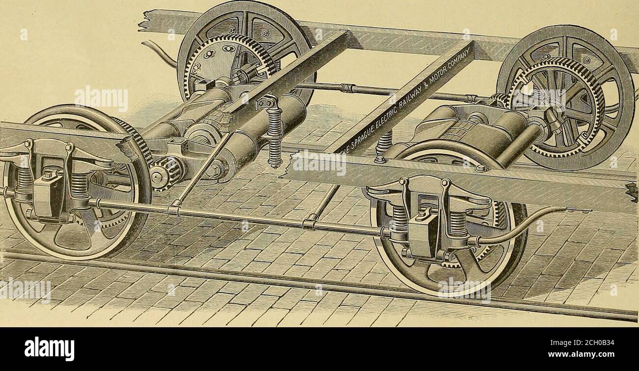 . bulletin de chemin de fer électrique . MOTEUR AUTOMATIQUE SPRAGUE.—15 chevaux. 220 volts. Efficacité 91 %. Bureaux: St. Louis: 304 Locust court« Philadelphie: 119 S. 4th Streel Cleveland: 117 public Squar Topeka; 700 Kansas Avenu il s'agit de la seule entreprise aux États-Unis à consacrer toute son énergie aux diverses questions liées à la transmission de pow&iet elle met en pratique plus de moteurs et plus d'une moitié de puissance de cheval que toutes les autres entreprises réunies. Cette société, ayant perfectionné un système de chemin de fer de rue dans tous ses détails, est préparée, sous des garanties appropriées o Banque D'Images