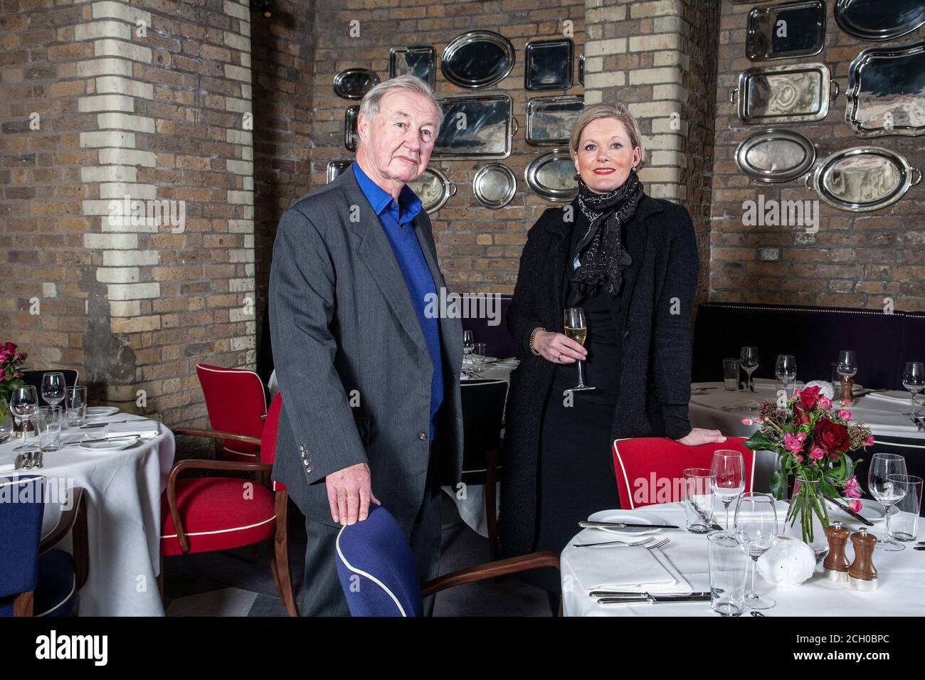 Sir Terence Conran (1931-2020), photographié au restaurant Boundary, Shoreditch, est de Londres, Angleterre, Royaume-Uni Banque D'Images