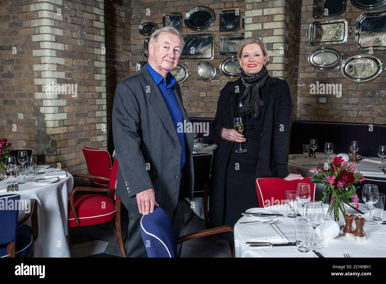 Sir Terence Conran (1931-2020), photographié au restaurant Boundary, Shoreditch, est de Londres, Angleterre, Royaume-Uni Banque D'Images