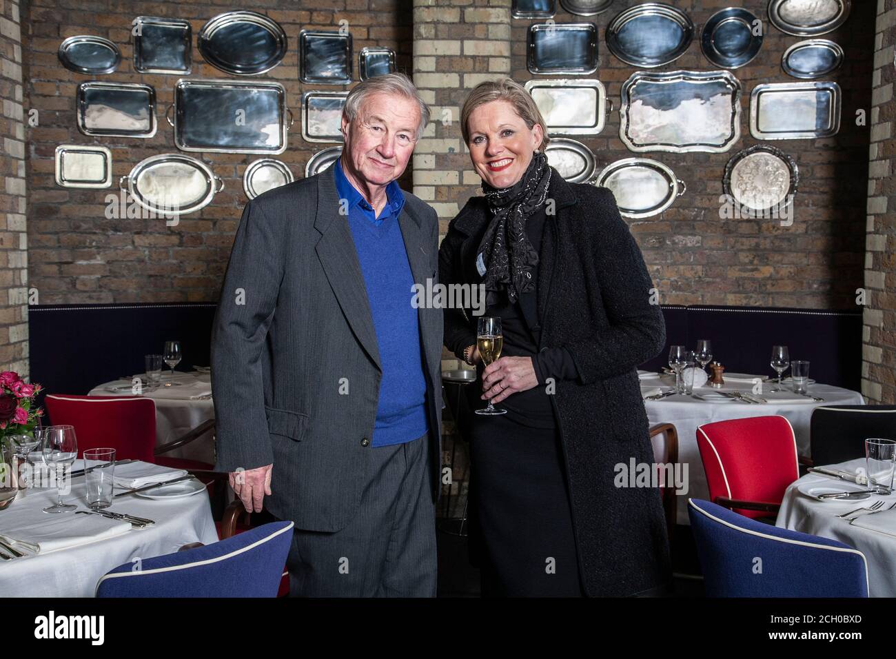 Sir Terence Conran (1931-2020), photographié au restaurant Boundary, Shoreditch, est de Londres, Angleterre, Royaume-Uni Banque D'Images