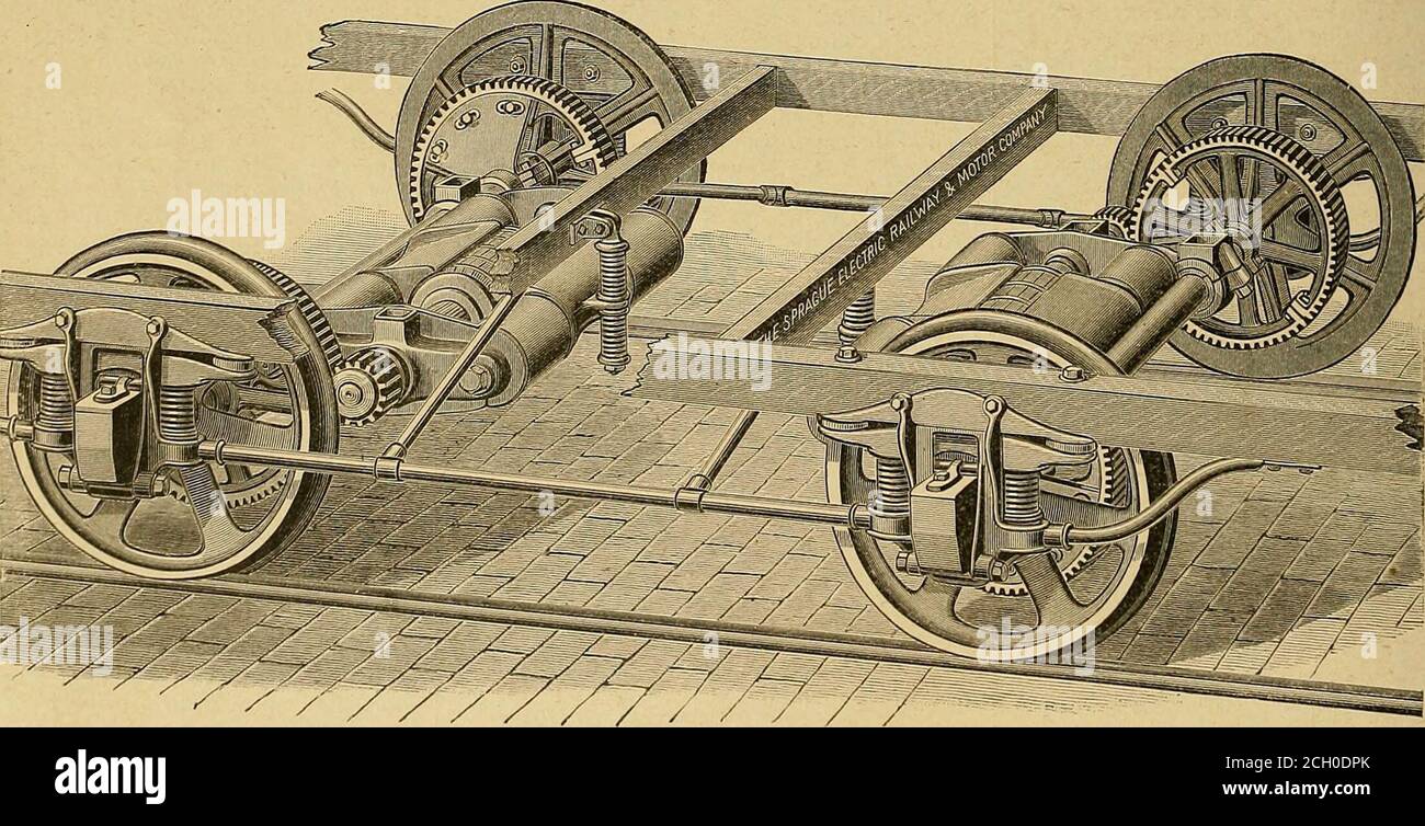 . Electric Railway gazette . bureaux: St Louis: 304 Locust St! Philadelphie : 119 S. 4e 81^ Cleveland : 17 public Sq Topeka 700 Kansas Ave c'est la seule compagnie aux États-Unis à consacrer toute son énergie aux diverses questions impliquées dans la transmission de pi iet il met en pratique plus de moteurs et plus de la moitié de puissance de cheval que toutes les autres entreprises combinées. Cette société, ayant perfectionné un système de chemin de fer de rue dans tous ses détails, est prête, sous des garanties appropriées de succi :ioperation, à prendre des contrats pour équiper de nouvelles routes avec tous les appareils, bo Banque D'Images