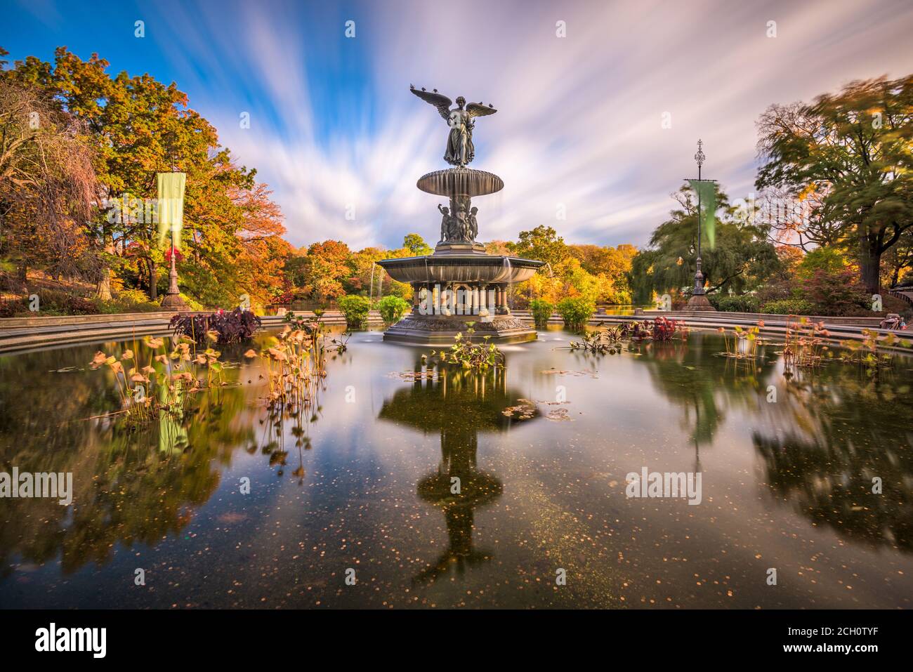 New York, New York, Etats-Unis à Bethesda Terrace à Central Park pendant la saison d'automne. Banque D'Images