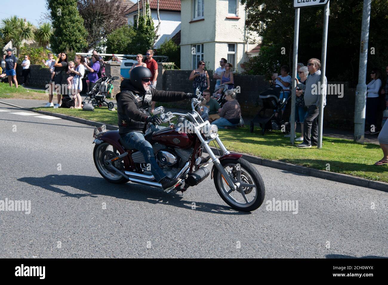 Truro, Cornwall, Royaume-Uni. 13 septembre 2020. La plus grande et préférée des motos de Cornouailles Charity Ride qui a lieu chaque année le 2ème dimanche de septembre, sauf si elle est reportée en raison des conditions météorologiques au prochain dimanche approprié se réunit à 8 h 30, départ à 10 h du nouveau parc et tour de l'est, Truro, Cornwall Dave Saunby l'organise chaque année, avec l'aide de membres de la MJMA (Martin Jennings Marshals Association). C'est une grande journée dehors, une grande atmosphère et soulève beaucoup d'argent pour la charité choisie chaque année. Credit: kathleen White/Alamy Live News Banque D'Images