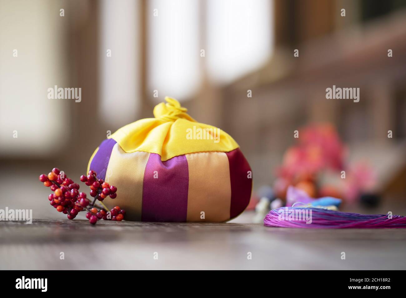Image de célébration de la Corée, sac de chance traditionnel Banque D'Images