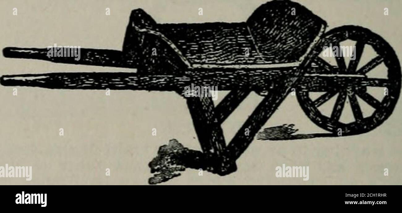 . La science des chemins de fer . CLÉ POUR CHAÎNE. Utilisé pour serrer les écrous des joints de rail ; l'extrémité conique sert à insérer dans le &gt ;)les prises d'air des épissures et des rails les fixant dans l'axe pour l'accouplement du boulon. Figure 312. CLÉ À DOUILLE. Il peut être réglé pour s'adapter à des écrous de tailles différentes. Figure 818. BARROW DE CHEMIN DE FER. La politique consistant à fournir toutes les mesures nécessaires pour faire face à toutes les situations d'urgence n'est pas sage. La précaution contre les accidents peut être gagnée si loin que cela entraîne une dépense si importante que la route serait embarrassée financièrement. Certains systèmes de chemin de fer fournissent chaque train de section uniquement des outils de type A. Banque D'Images