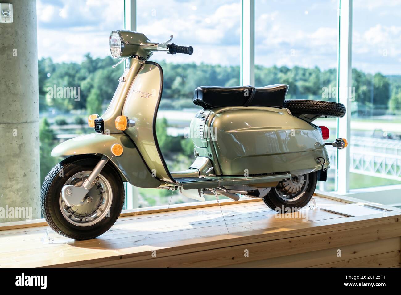 Classic Lambretta 150 scooter au Barber Motorsport Museum Leeds Alabama États-Unis Banque D'Images