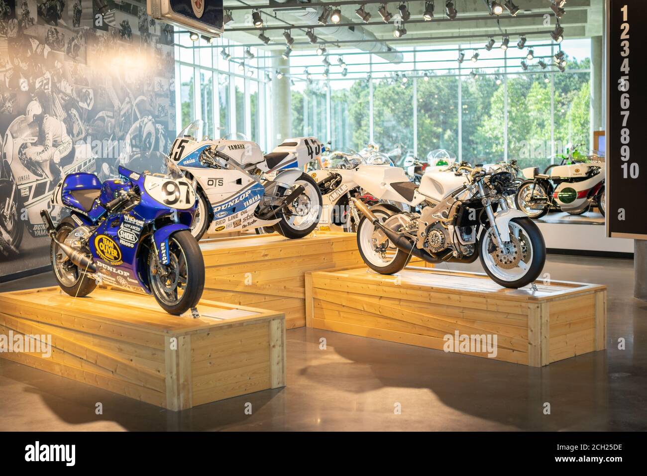 Motos de course au Barber Motorsport Museum Leeds Alabama USA Banque D'Images