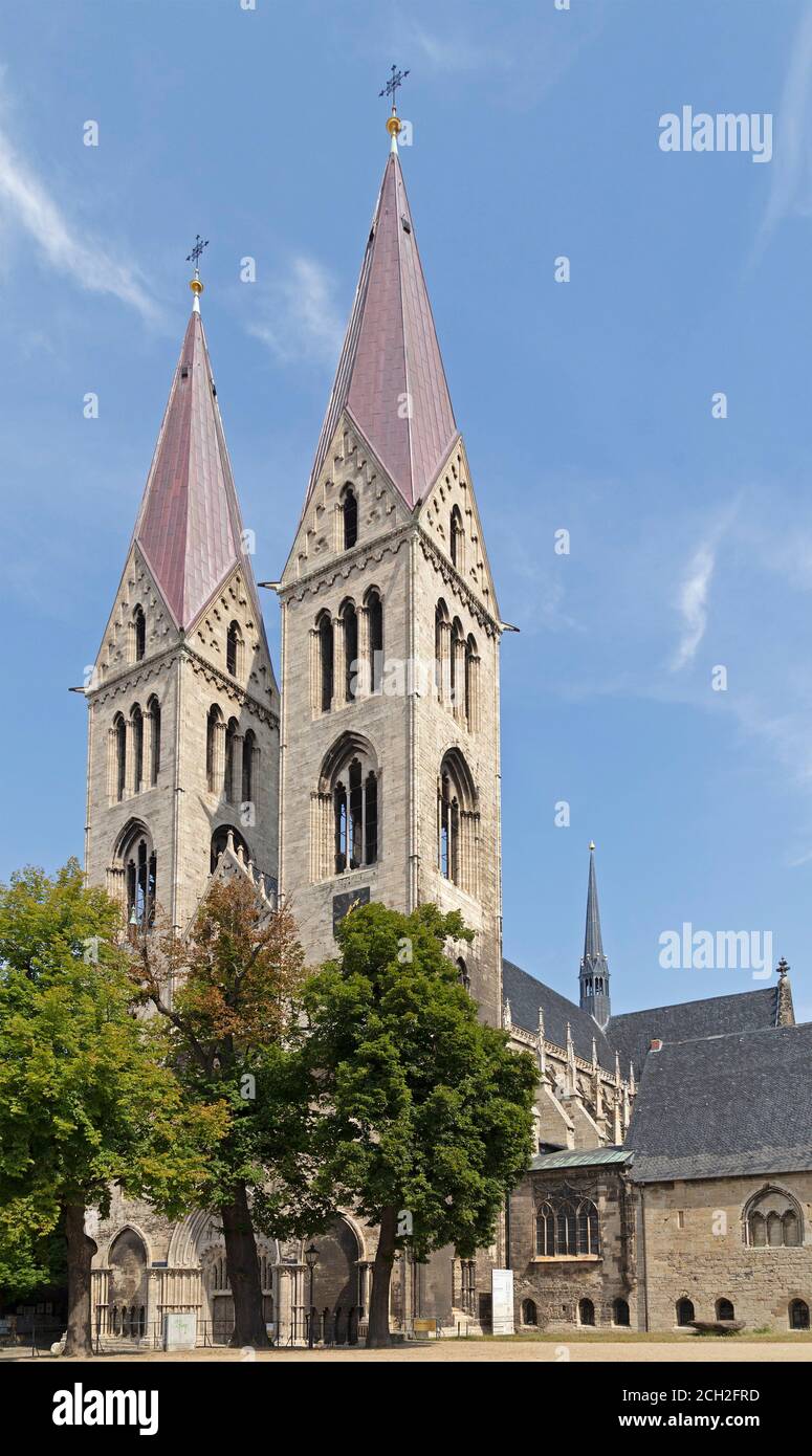 cathédrale, Halberstadt, Saxe Anhalt, Allemagne Banque D'Images