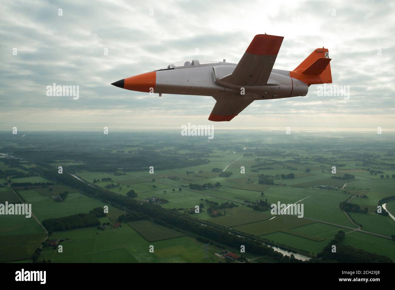 Un avion de chasse classique volant. CASA C-101 Aviojet. Banque D'Images