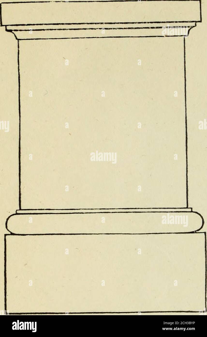 . L'instructeur de l'étudiant dans le dessin et le travail : les cinq ordres d'architecture : expliquer entièrement les meilleures méthodes pour frapper des moulures régulières et excentriques, pour diminuer et coller des colonnes et des capitales, pour trouver le diamètre réel d'un ordre à n'importe quelle hauteur, pour frapper le volute ionique, circulaire ou elliptique, avec des exemples finis, sur une grande échelle, des ordres, de leurs placeurs, etc. et quelques dessins pour porte-caisses . SOCLES POUR QUATRE DE LA PLAQUE ORDERSPLATE 3 7. Doric. Toscan... Corinthien. Ionique. 43 TÔLE XXXVII. Contient des socles pour quatre des commandes. C'est tout Banque D'Images