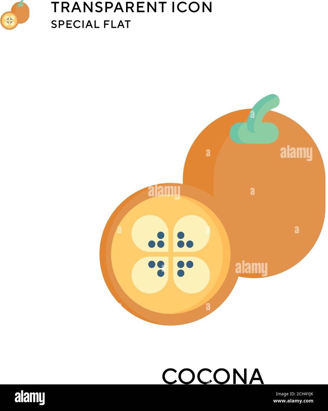 Icône de vecteur Cocona. Illustration de style plat. Vecteur EPS 10. Illustration de Vecteur