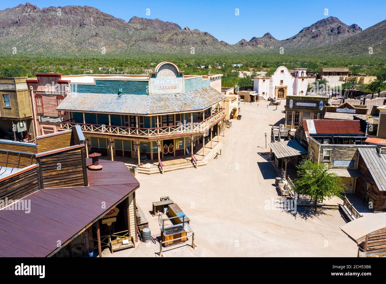Studios Old Tucson, cinéma et parc à thème, Tucson, Arizona, États-Unis Banque D'Images