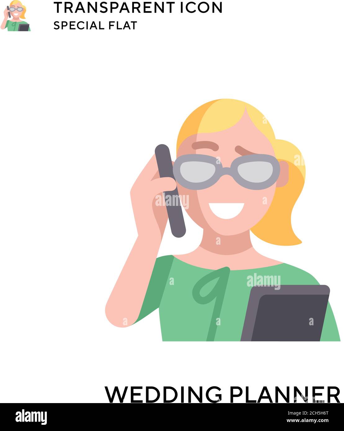Icône vecteur du planificateur de mariage. Illustration de style plat. Vecteur EPS 10. Illustration de Vecteur