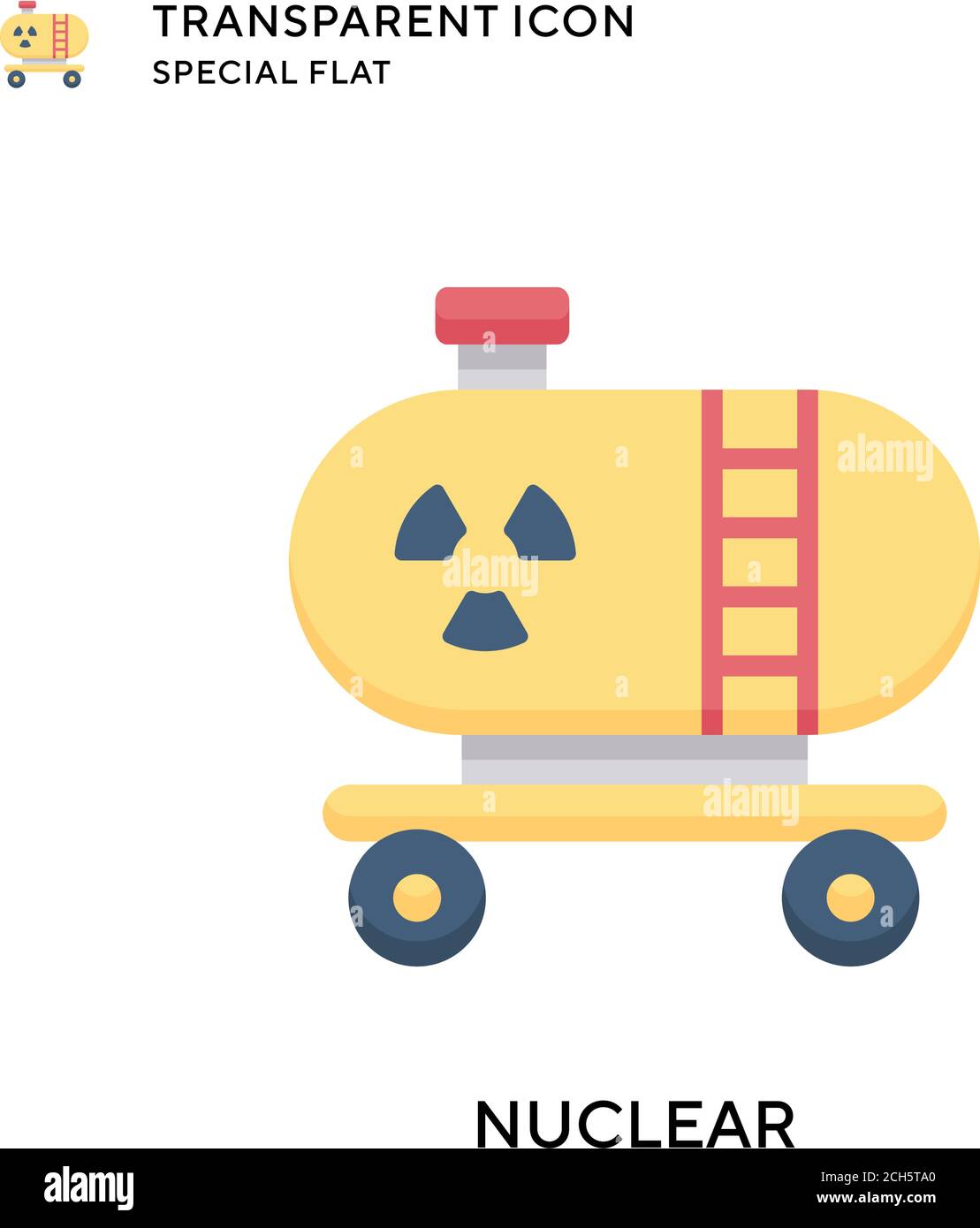 Icône de vecteur nucléaire. Illustration de style plat. Vecteur EPS 10. Illustration de Vecteur