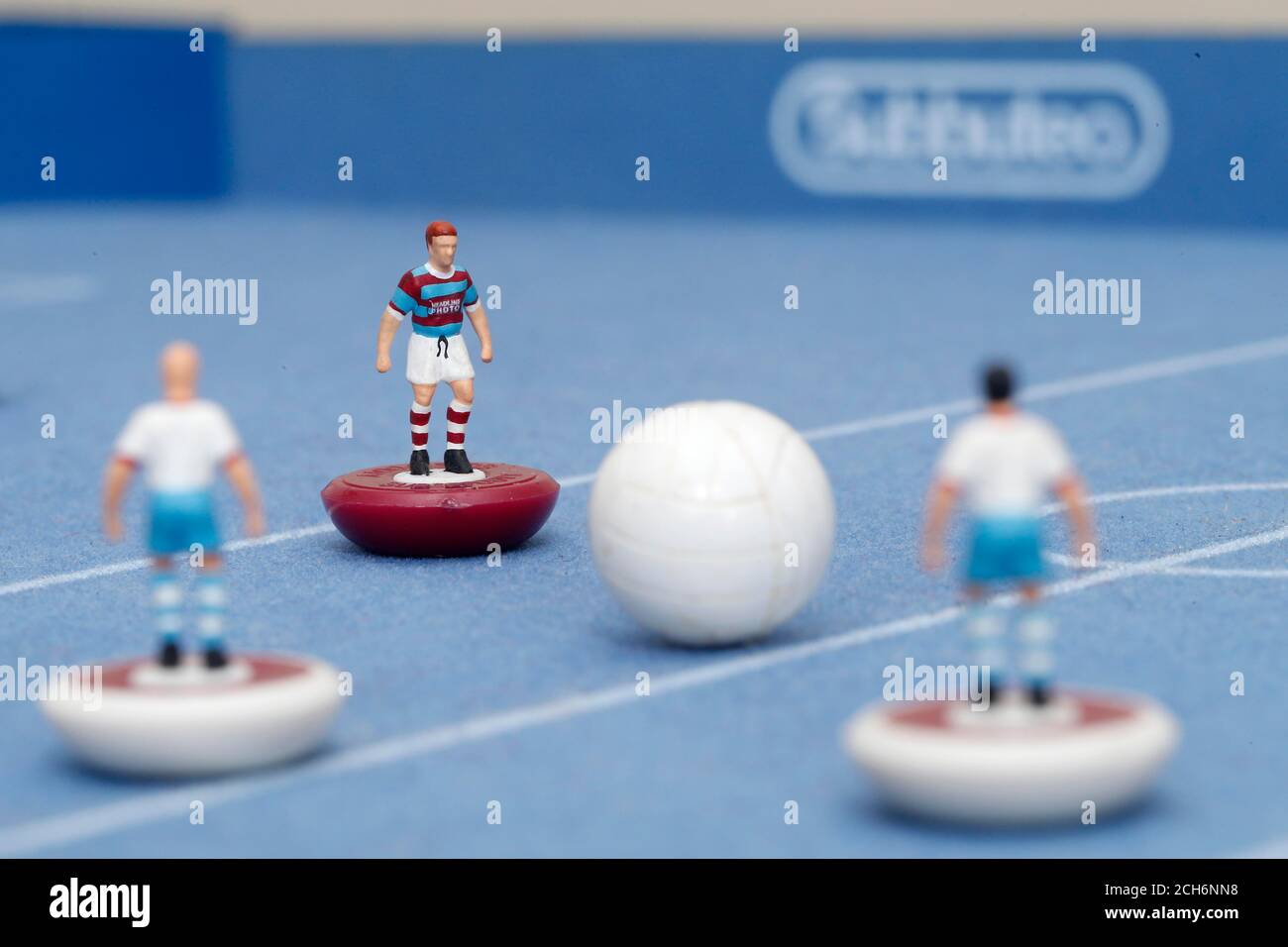 Subbuteo Inddor Edition, le jeu de baby-foot. Banque D'Images