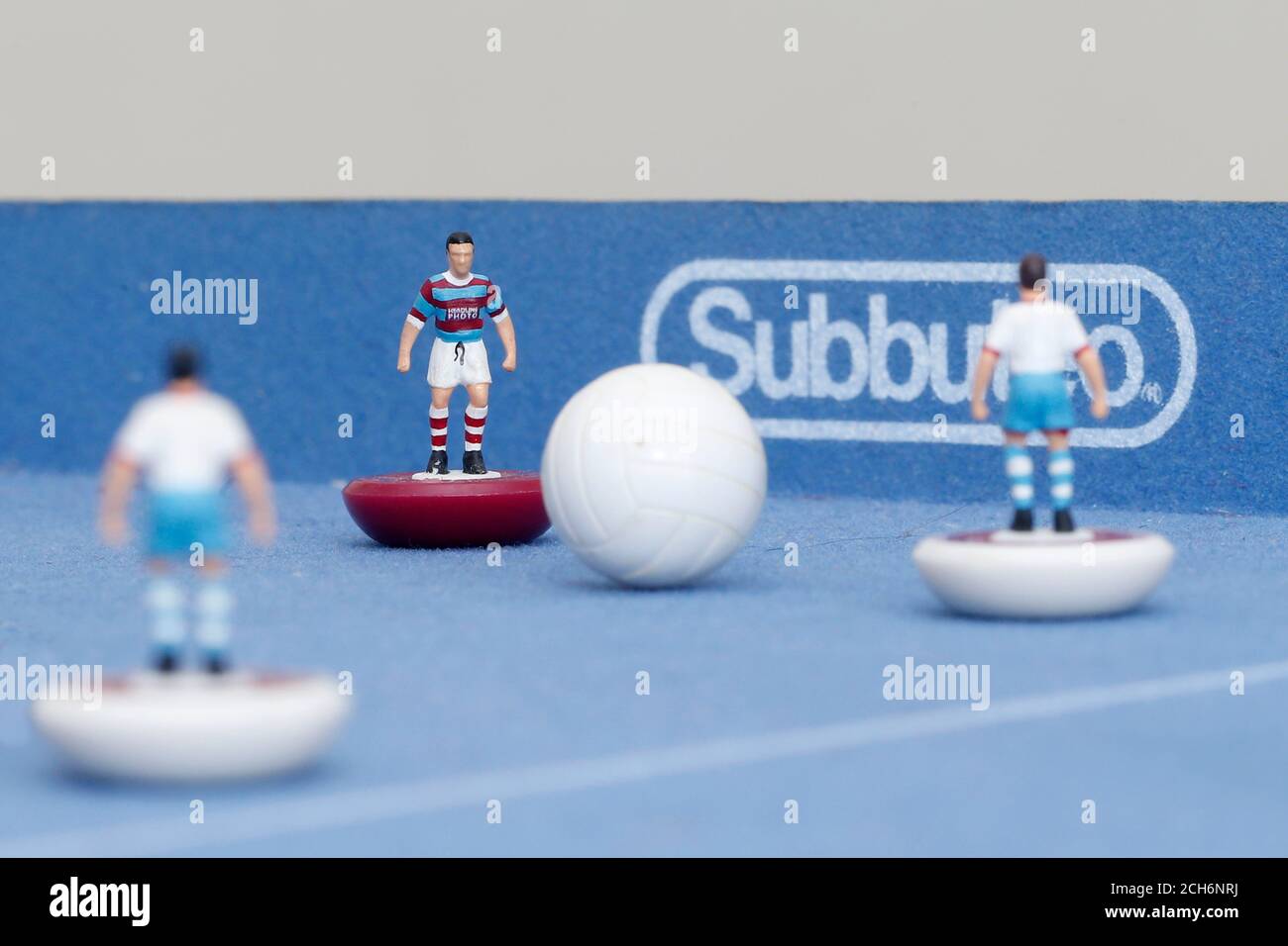 Subbuteo Inddor Edition, le jeu de baby-foot. Banque D'Images