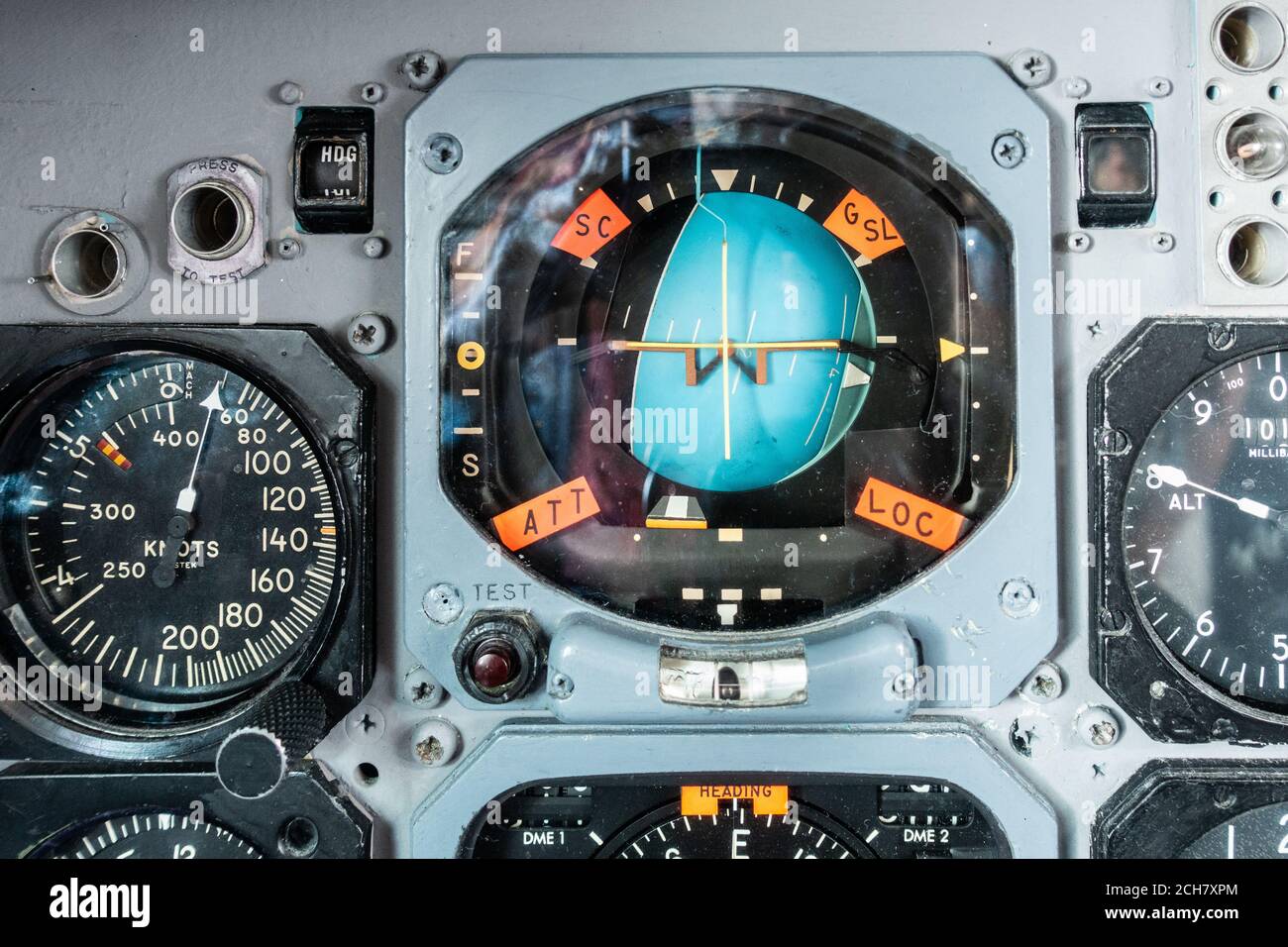 Avions, avions, instruments de cockpit. Banque D'Images