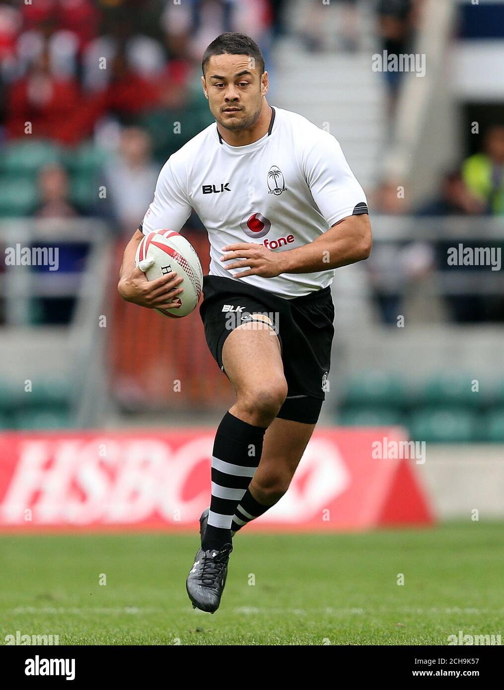 Jarryd Hayne de Fidji pendant la deuxième journée de la série mondiale HSBC Sevens au stade de Twickenham, Londres. Banque D'Images