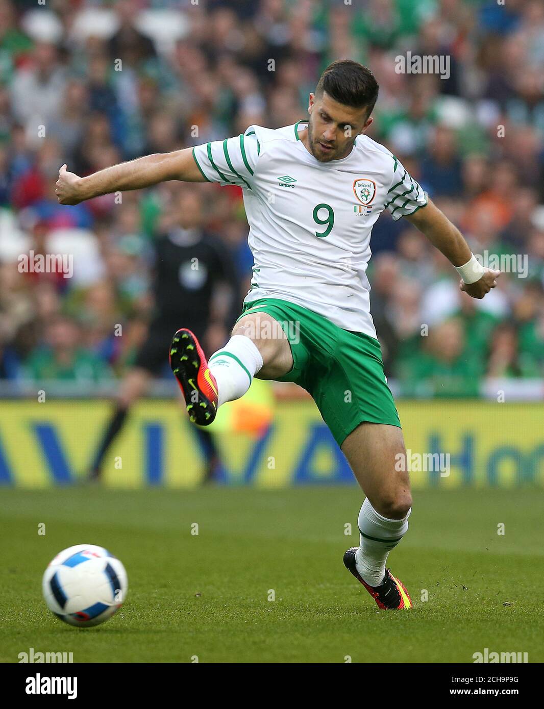 Shane long de la République d'Irlande pendant l'International friendly au stade Aviva, Dublin, Irlande. APPUYEZ SUR ASSOCIATION photo. Date de la photo: Vendredi 27 mai 2016. Voir PA Story FOOTBALL Republic. Le crédit photo devrait se lire comme suit : Brian Lawless/PA Wire. Banque D'Images