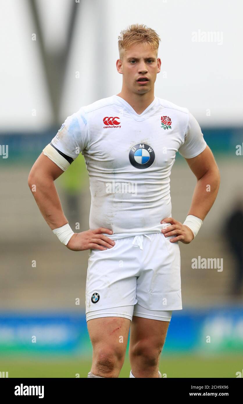 Harry Mallinder d'Angleterre lors du match de la coupe du monde de rugby des années 20 au City Academy Stadium, Manchester. Banque D'Images