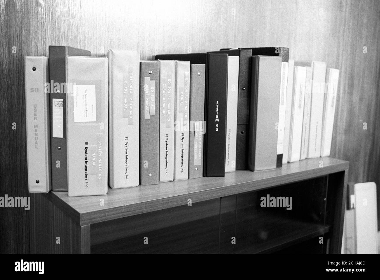 Certains des manuels de l'ordinateur '11' doivent être installés au sein de la Press Association. Banque D'Images