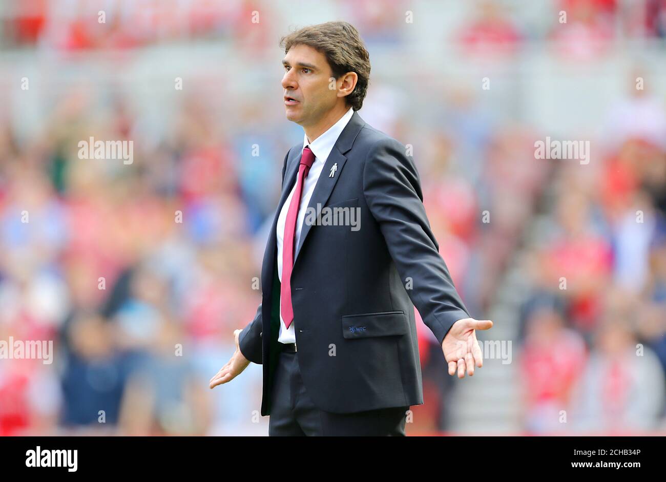 Middlesbrough Aitor Karanka pendant le match de la première Ligue au stade Riverside, Middlesbrough. APPUYEZ SUR ASSOCIATION photo. Date de la photo: Samedi 13 août 2016. Voir PA Story FOOTBALL Middlesbrough. Le crédit photo devrait se lire comme suit : Richard Sellers/PA Wire. RESTRICTIONS : aucune utilisation avec des fichiers audio, vidéo, données, listes de présentoirs, logos de clubs/ligue ou services « en direct » non autorisés. Utilisation en ligne limitée à 75 images, pas d'émulation vidéo. Aucune utilisation dans les Paris, les jeux ou les publications de club/ligue/joueur unique.- se Banque D'Images