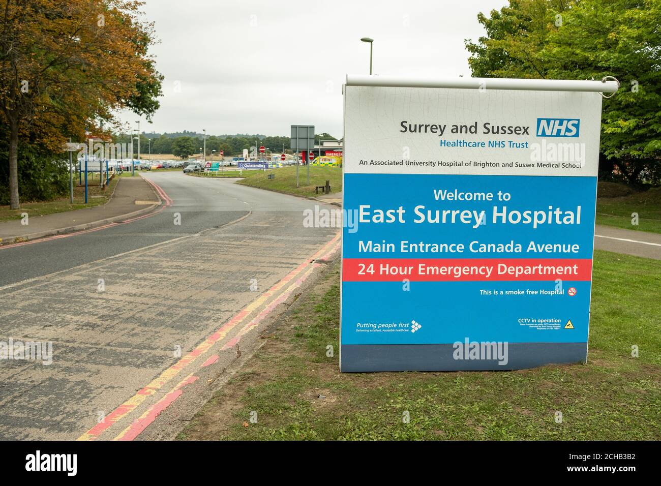 East Surrey Hospital, NHS Hospital à Surrey, dans le sud-est de l'Angleterre Banque D'Images