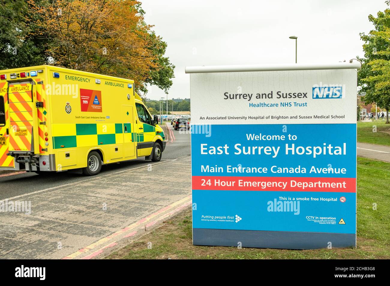 East Surrey Hospital, NHS Hospital à Surrey, dans le sud-est de l'Angleterre Banque D'Images