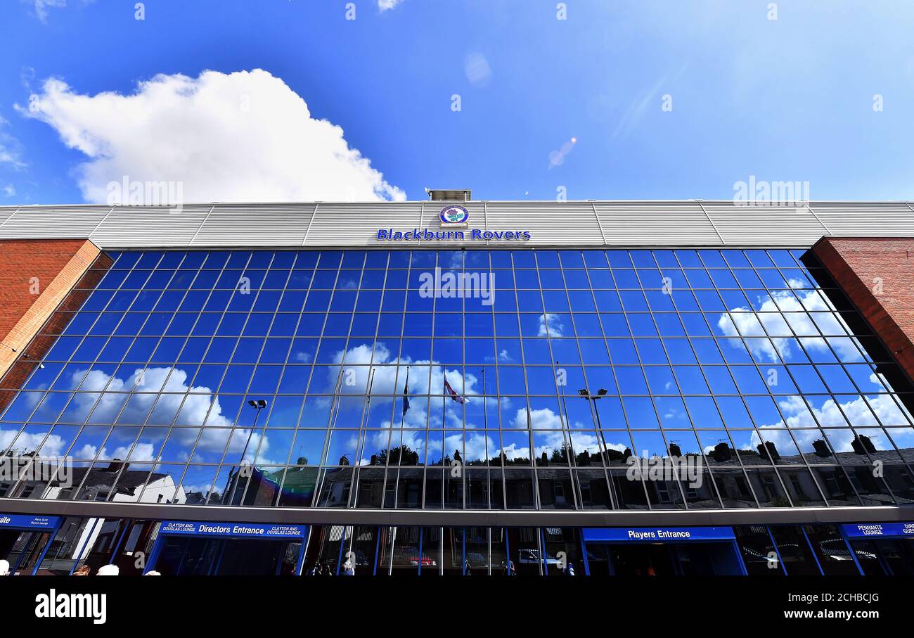 Vue générale sur Ewood Park, maison de Blackburn Rovers Banque D'Images