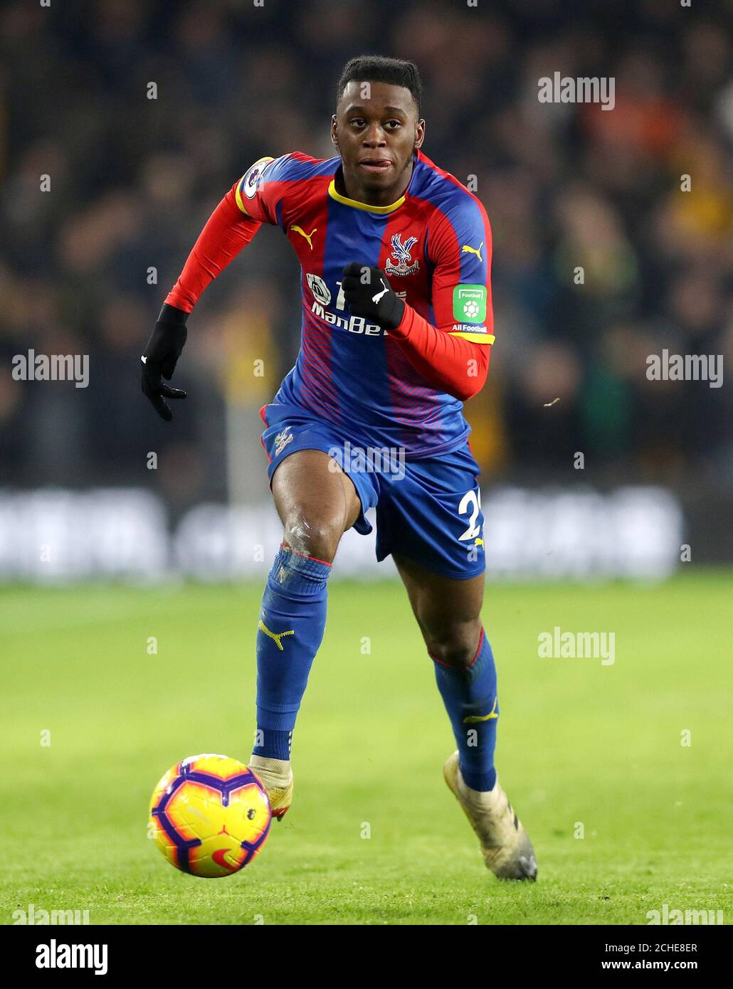 Crystal Palace Aaron Wan-Bissaka au cours de la Premier League match à Molineux, Wolverhampton. Banque D'Images