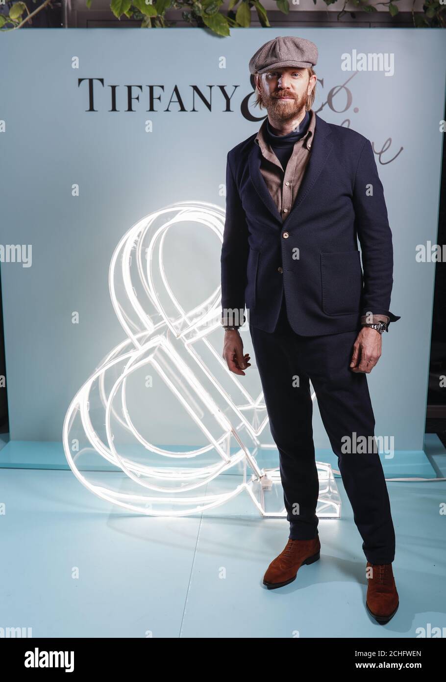 USAGE ÉDITORIAL EXCLUSIF Alistair Guy participe au lancement de Tiffany & Co. Et de Coty, la première merveille d'hiver parfumée de SUSHISAMBA à Covent Garden. Banque D'Images