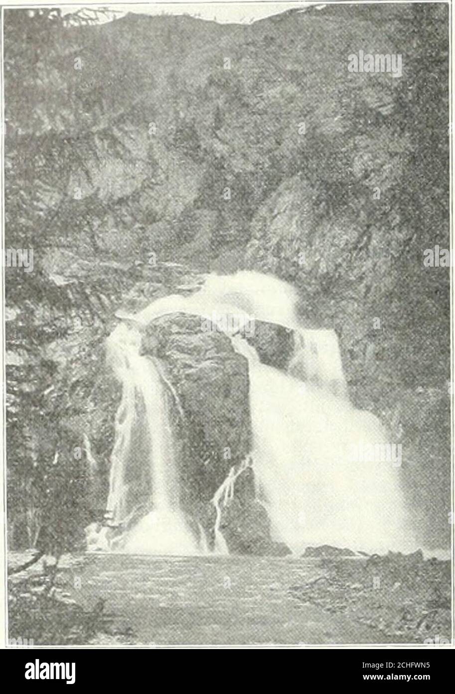 . Dictionnaire géographique de la Suisse; publié sous les auspices de la Société neuchâteloise de géographie, et sous la direction de Charles Knapp, Maurice Borel, caricaturiste, et de V. Attinger, éditeur, avec des collaborateurs de tous les cantons . hé, dans lacelle on the voitbondir dune hautteur de 65 m. (Voir Pisseva-ciie). Salle de la plaine, à 500 M. S.de Miéville, la Salanfe prend la direction du village, puis de celle de la Balme, où, parcours d'aprèsun kilomètre et demi en plaine, elle livre ses eaux au Rhône par la rive gau-che. Un levier dans la partie des gorges Banque D'Images