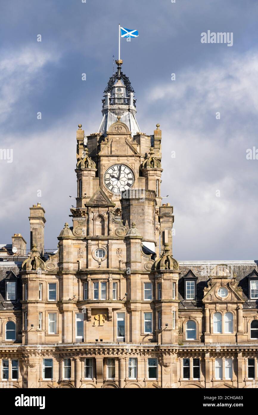 Extérieur de l'hôtel Balmoral Edinburgh Scotland Royaume-Uni Banque D'Images