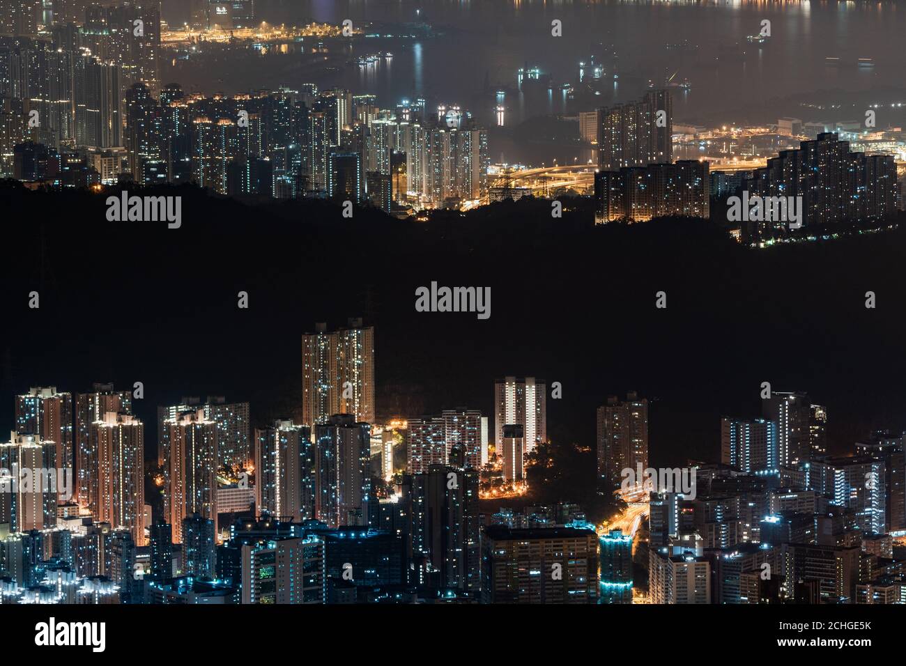 Vue sur la ville de Hong Kong Banque D'Images