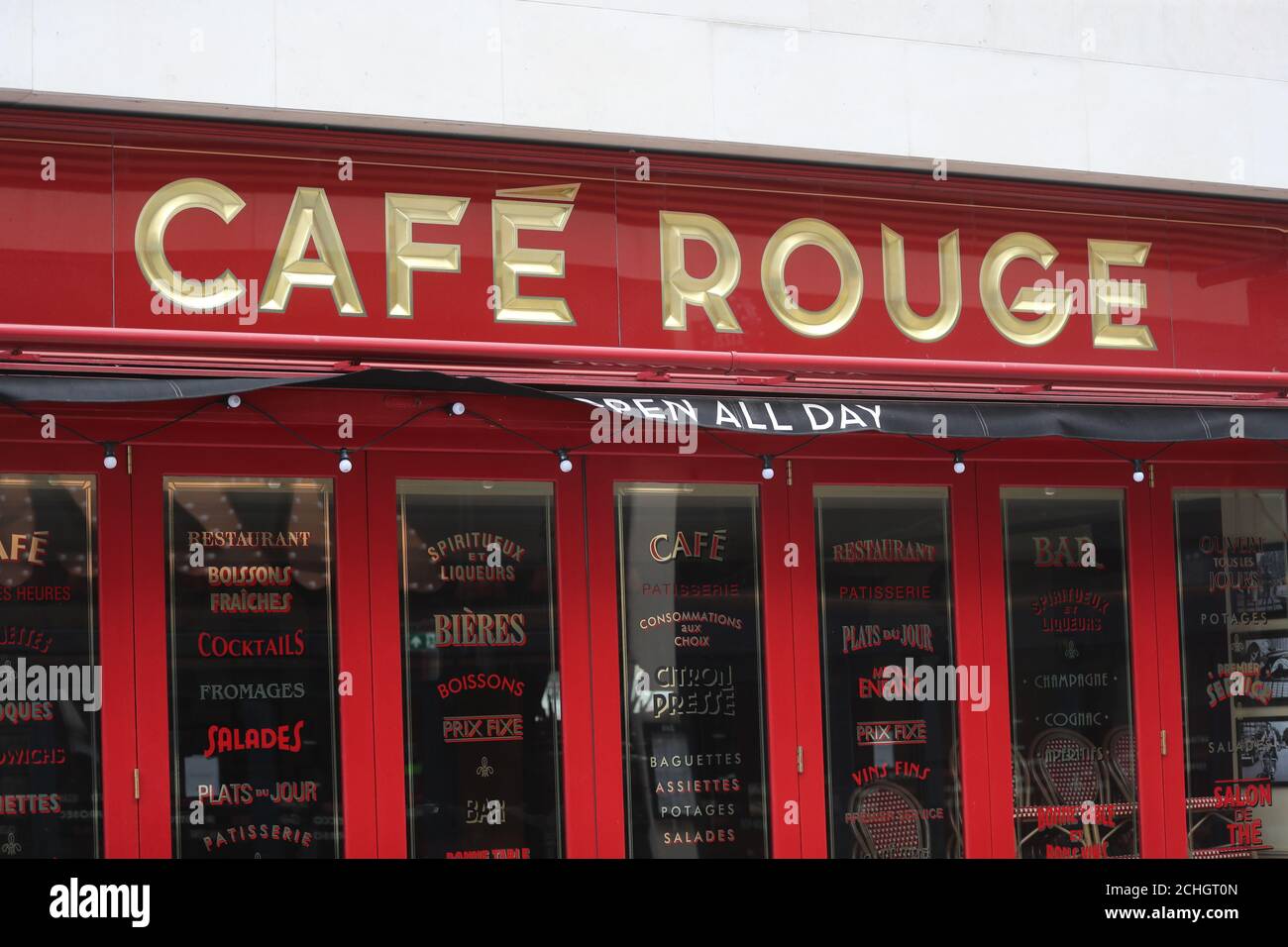 Restaurant cage Rouge à Leicester, Royaume-Uni le samedi 4 juillet 2020. Banque D'Images