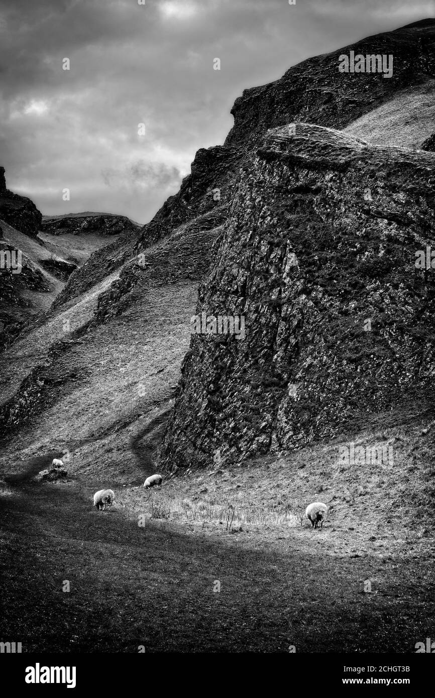 Col Winnats dans le Derbyshire près de Castleton Banque D'Images