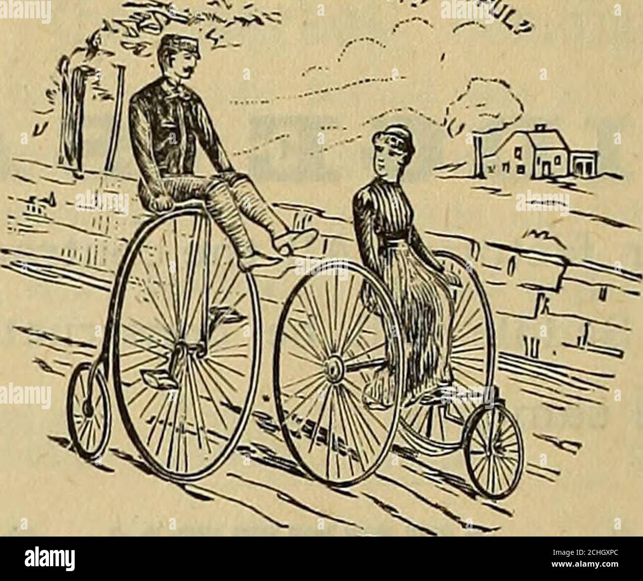 Le monde du vélo . Tricycle tandem. A VENDRE ou à louer pour la saison,  Humber Tandem d'origine, en parfait état, bon comme neuf.  Machinspécialement adapté pour dame et gentleman, orpeut