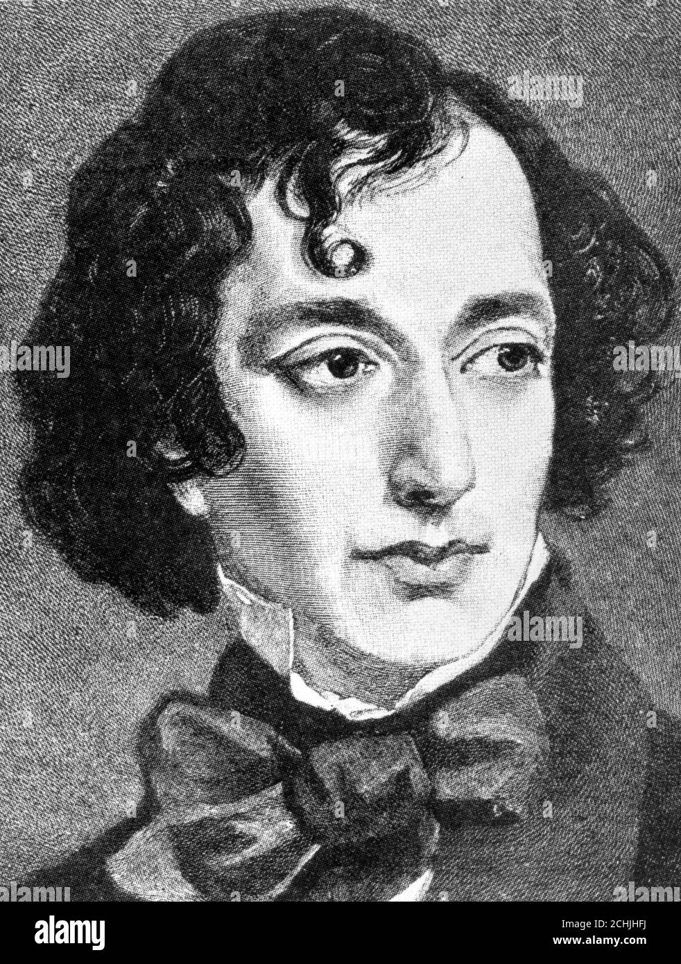 Un portrait du jeune homme politique du XIXe siècle et du premier ministre Benjamin Disraeli. Banque D'Images