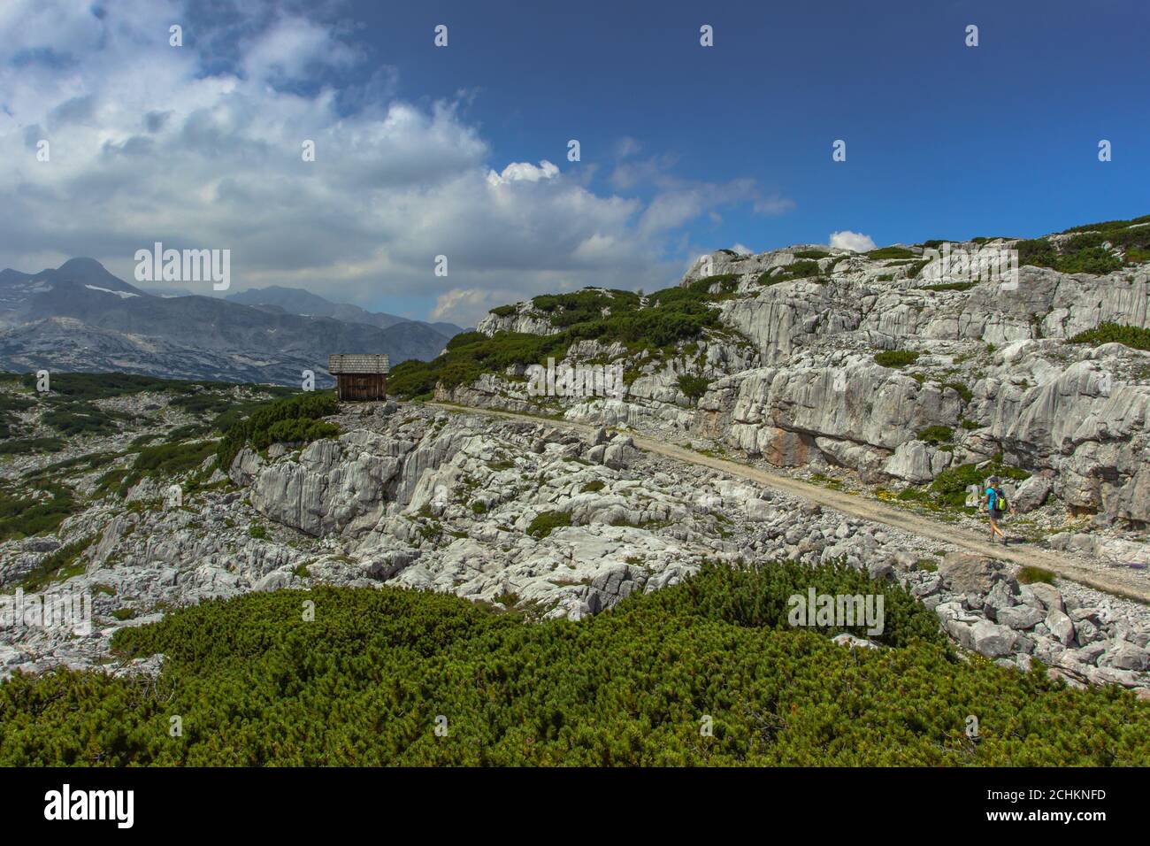 Paysage d'été pittoresque des Alpes autrichiennes.randonnée en journée active Les montagnes rocheuses.Travel destination concept.Adventure vacances dans les montagnes rocheuses Banque D'Images