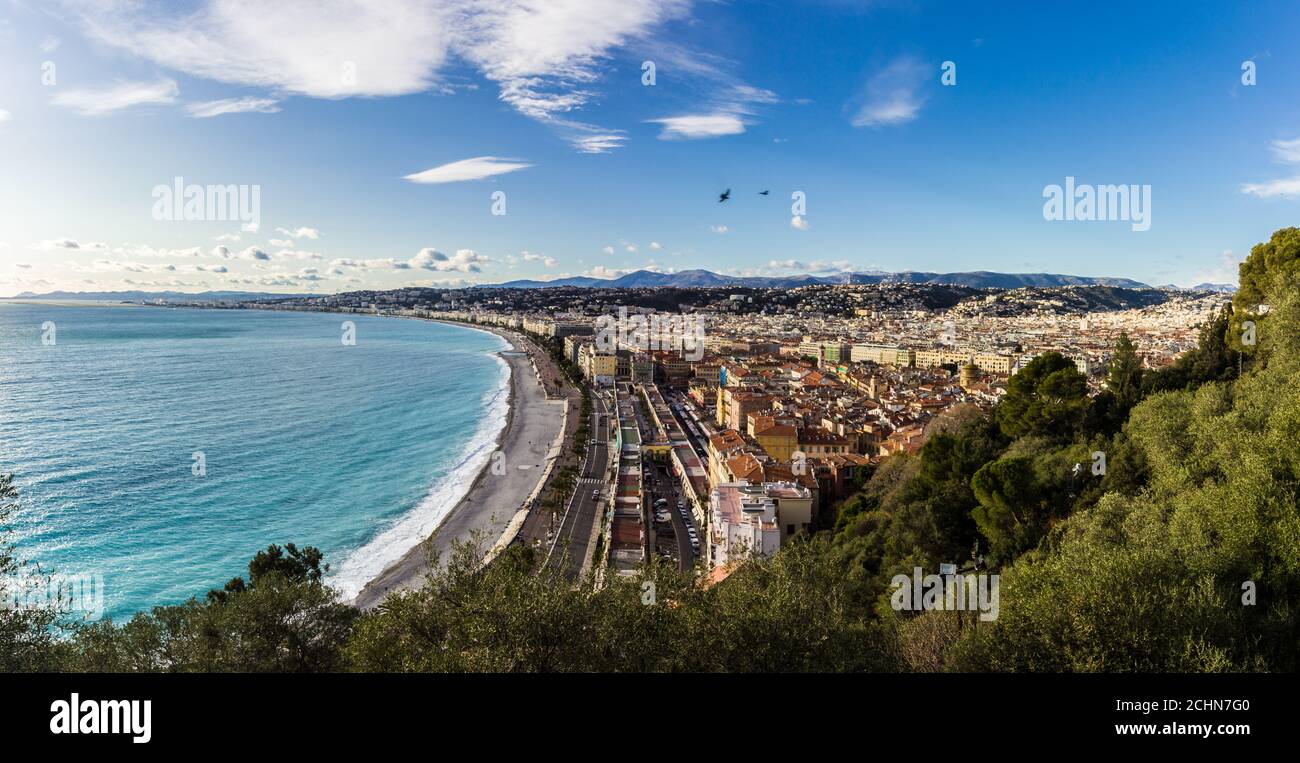 Belle vue depuis la colline du Château Banque D'Images