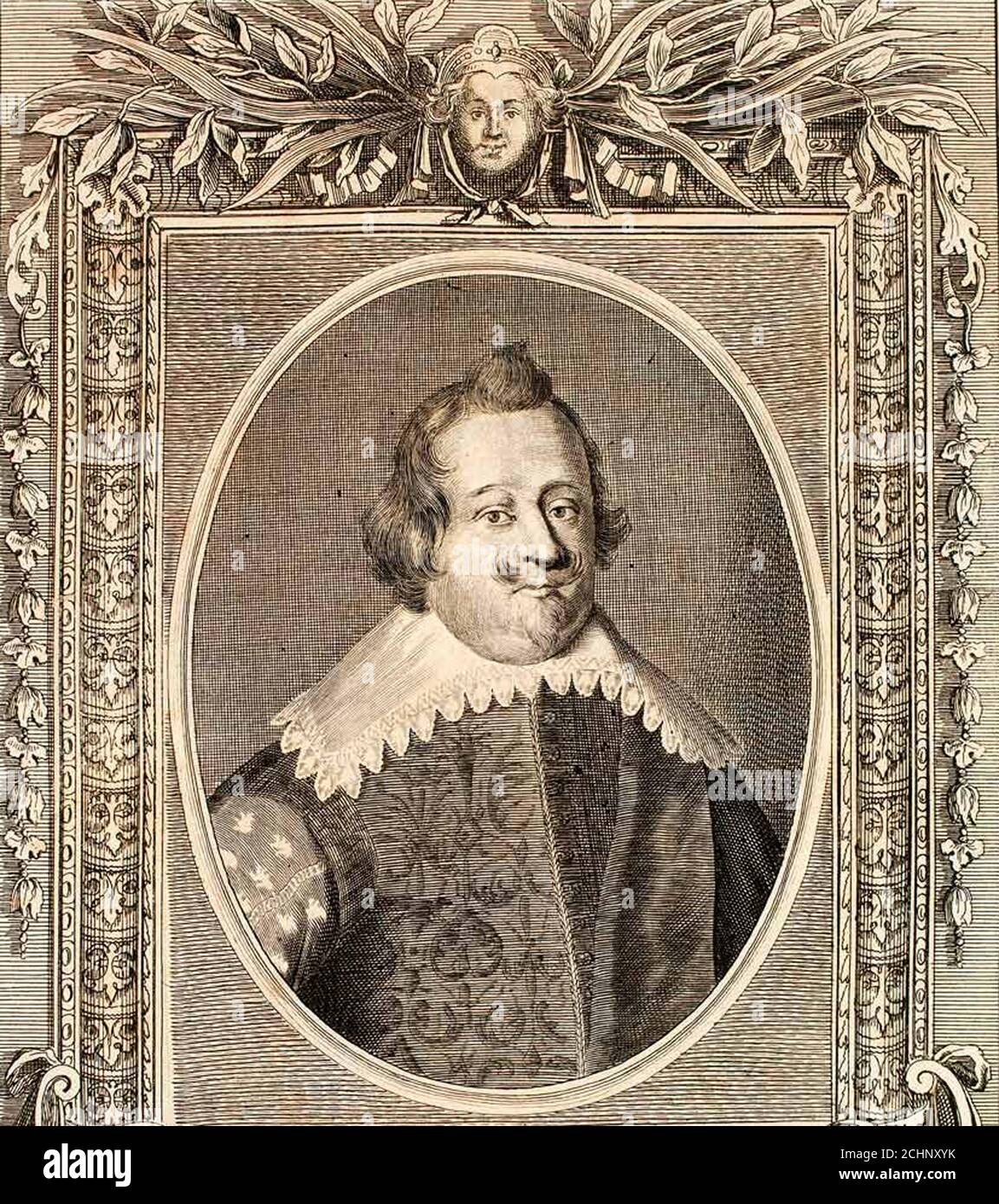 Une œuvre d'art de portrait d'époque royale européenne habsbourg ligne espagnole, britannique, autrichienne royauté Banque D'Images