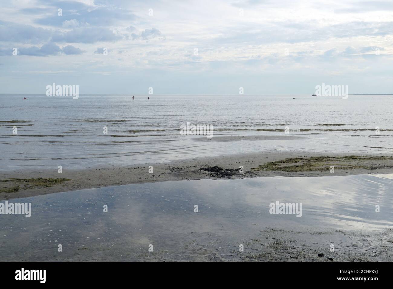 plage, Mer Baltique, Pärnu, Estonie, Europe Banque D'Images