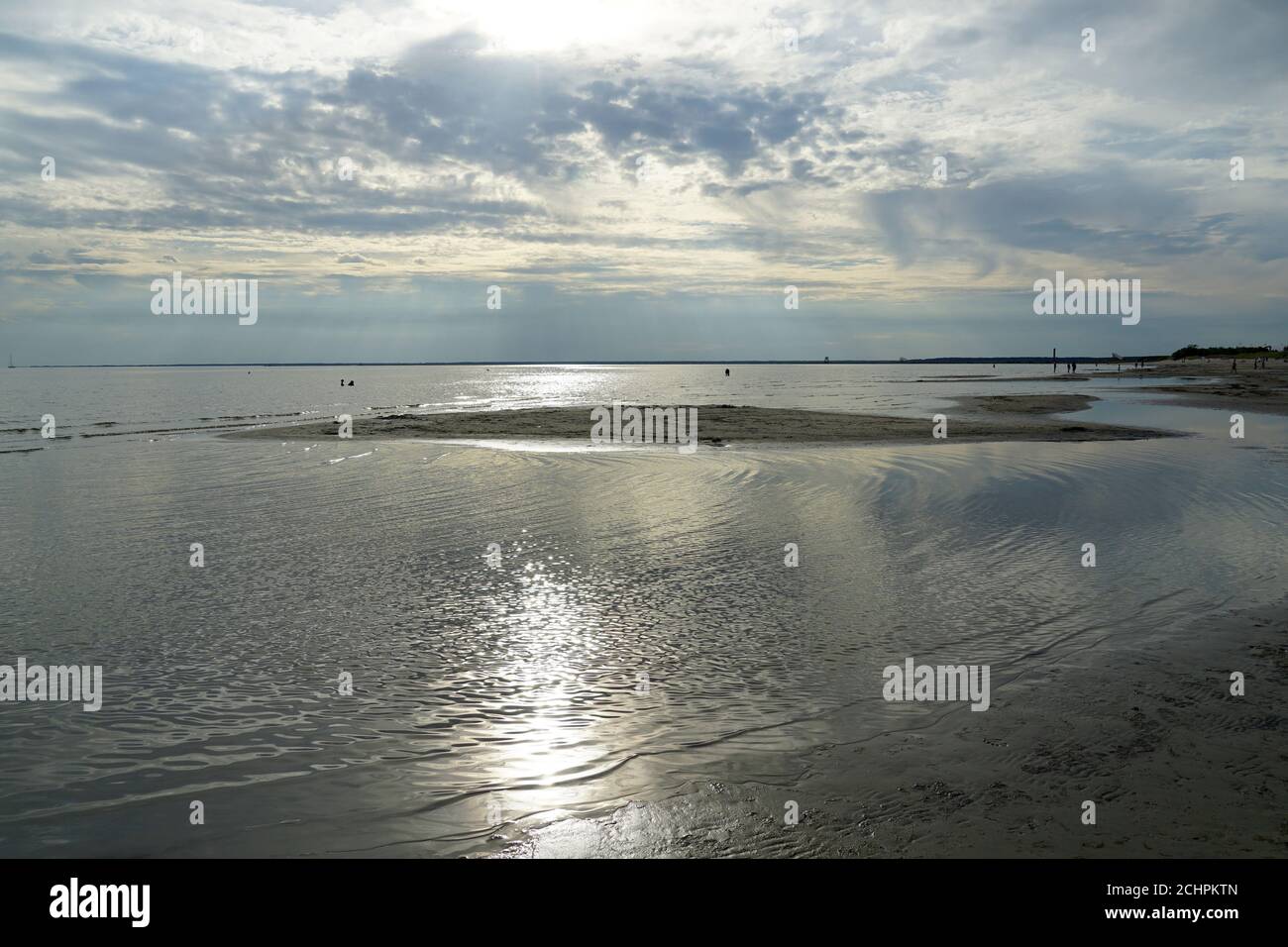 plage, Mer Baltique, Pärnu, Estonie, Europe Banque D'Images