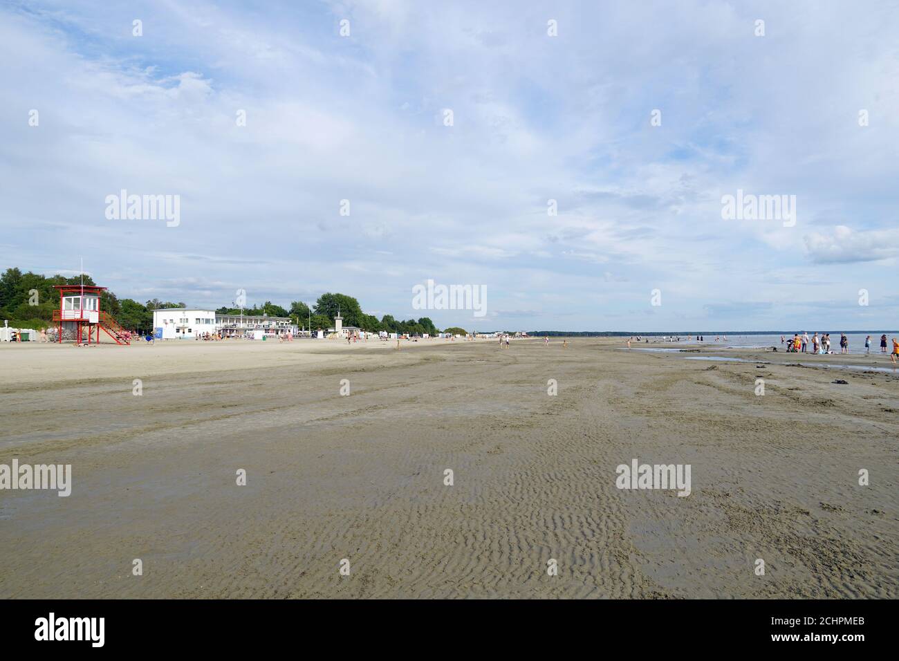 plage, Mer Baltique, Pärnu, Estonie, Europe Banque D'Images