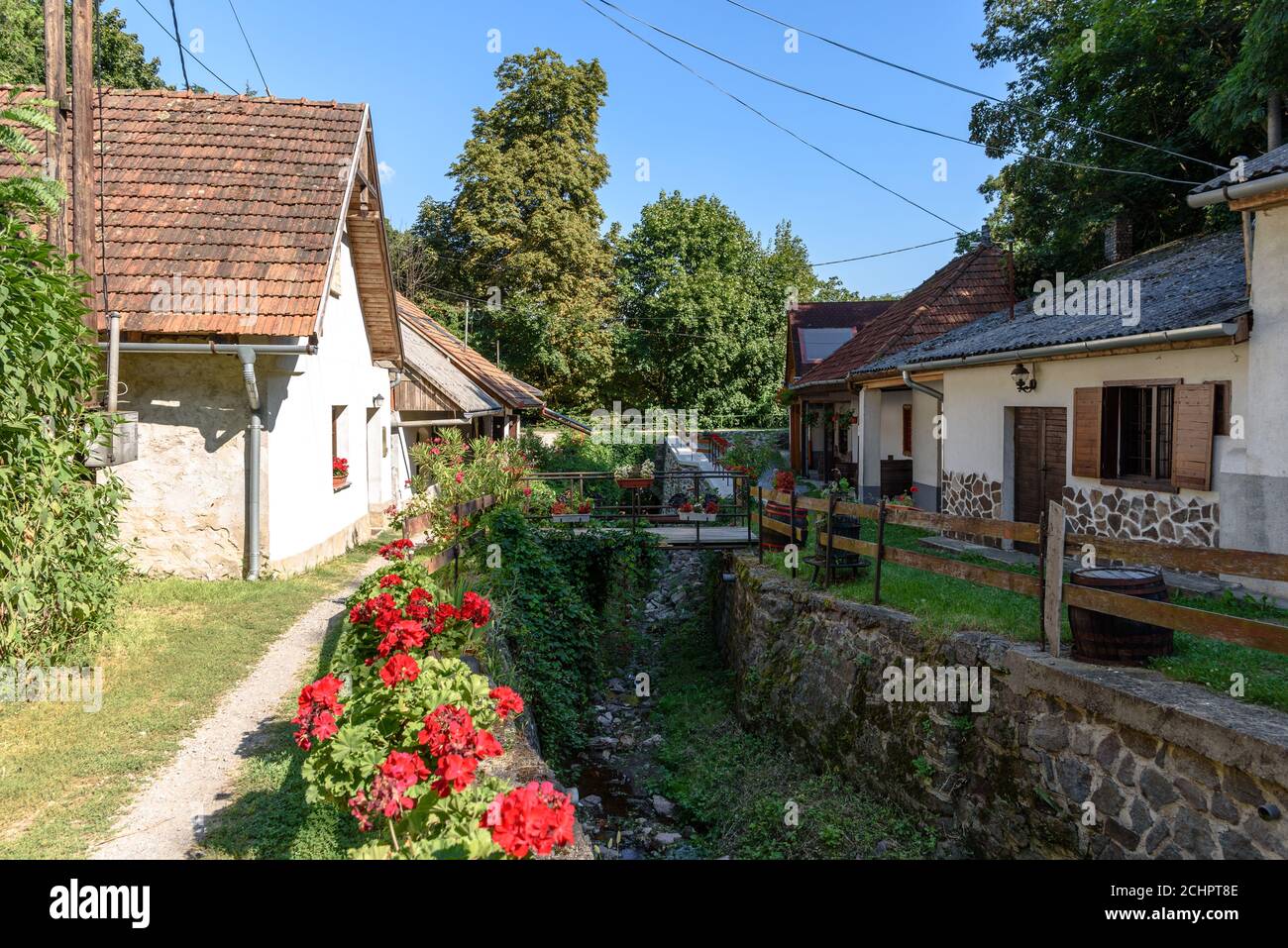 La cave à vin Zsolyomka se trouve à l'extérieur de Satoraljaujhely, dans le nord de la Hongrie Banque D'Images