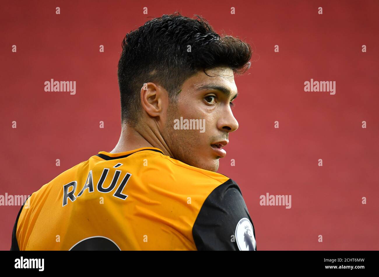 Raul Jimenez de Wolverhampton Wanderers lors du match de la Premier League à Bramall Lane, Sheffield. Banque D'Images