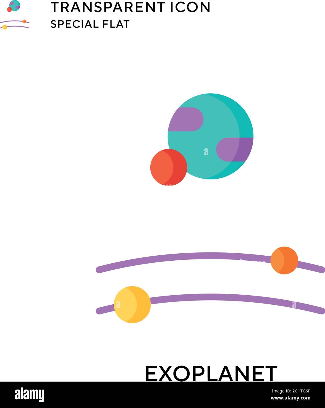 Icône de vecteur exoplanète. Illustration de style plat. Vecteur EPS 10. Illustration de Vecteur